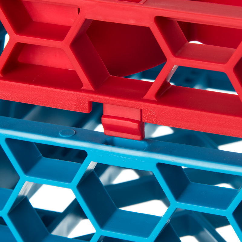 Support court en verre, Rouge
