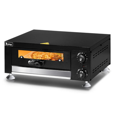 18.7 In. 1100-Watt Electric Countertop Single Deck Pizza Oven With Visible Window Outdoor Pizza Oven