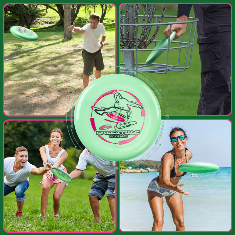 Wham-O Frisbee Freestyle Disc 160g, 10,5 pouces, PE durable et flexible pour la plage extérieure - paquet de 2