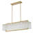 Transitional 7 Light Glass Rectangular Chandelier