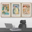 Œuvre d'art classique classique, femmes, 3 pièces, Alphonse Mucha Nouveau-90975412-90975414