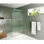 Aurora 40 in. x 78 in. Fully Frameless Fluted Radius Single Fixed Shower Panel-1021095328-1063697379