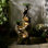 Fontaine de sol fabriquée à la main avec lumière Hafwen