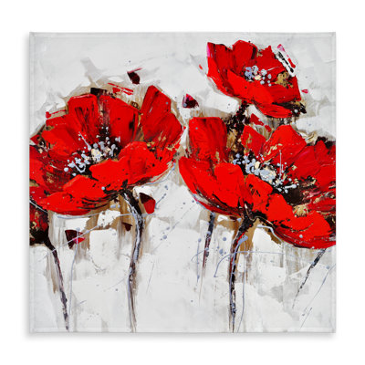 Abstract Poppy Flowers Tablecloth | Indoor Outdoor Decor