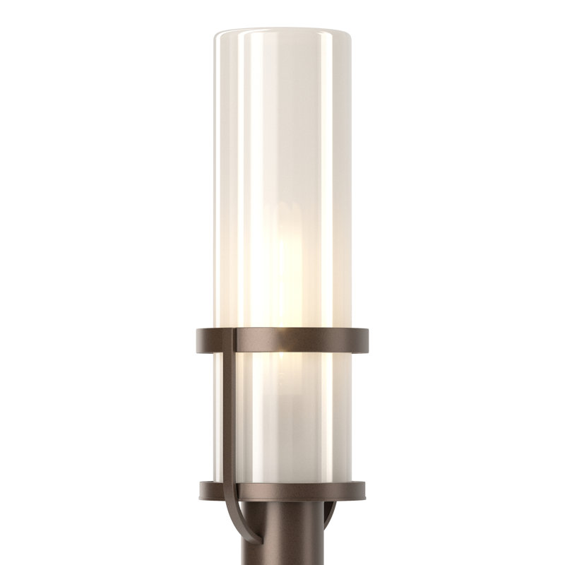 Tête de lanterne câblée à 1 lumière en alcôve H 22,4 po, Givré, Bronze côtier