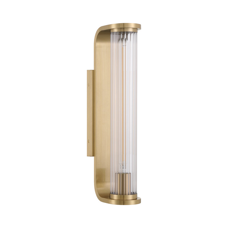 Folmar 1 Light LED Aged Brass Sconce, Gold