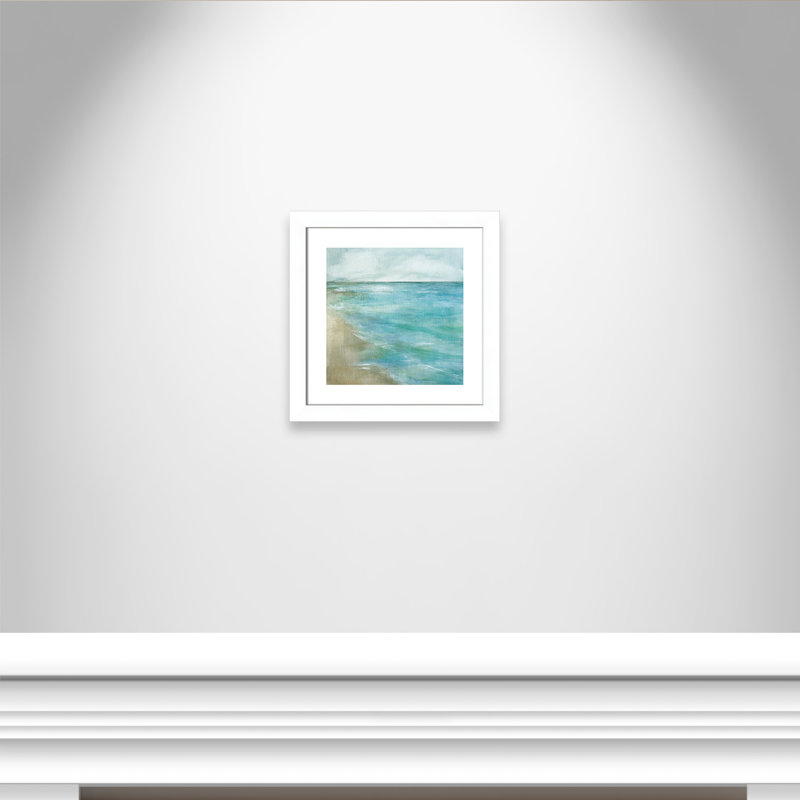 Gentle Tides " Gentle Tides ", 18.5" H x 18.5" W x 1.25" D, Matte White