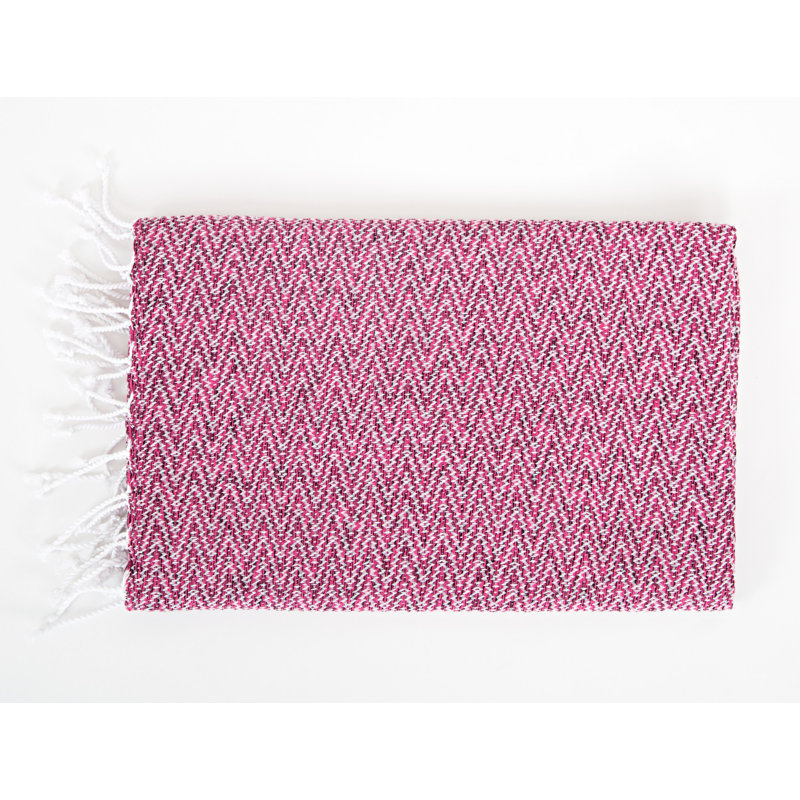 Serviette de plage 100% coton Chen, Rose