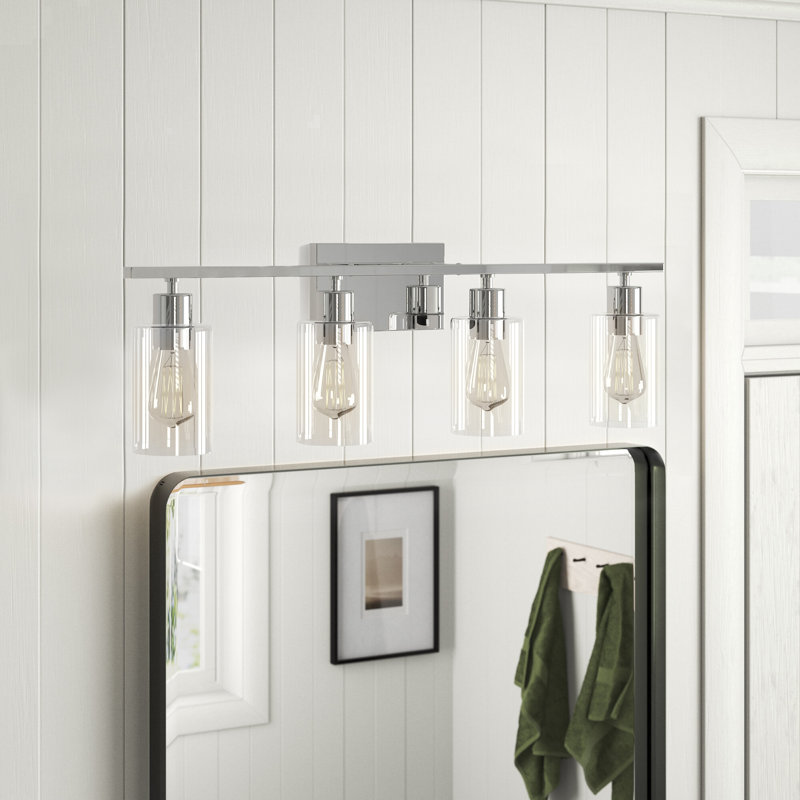 Éclairage pour salle de bain 4 lumières Savoy House Lambert en chrome poli