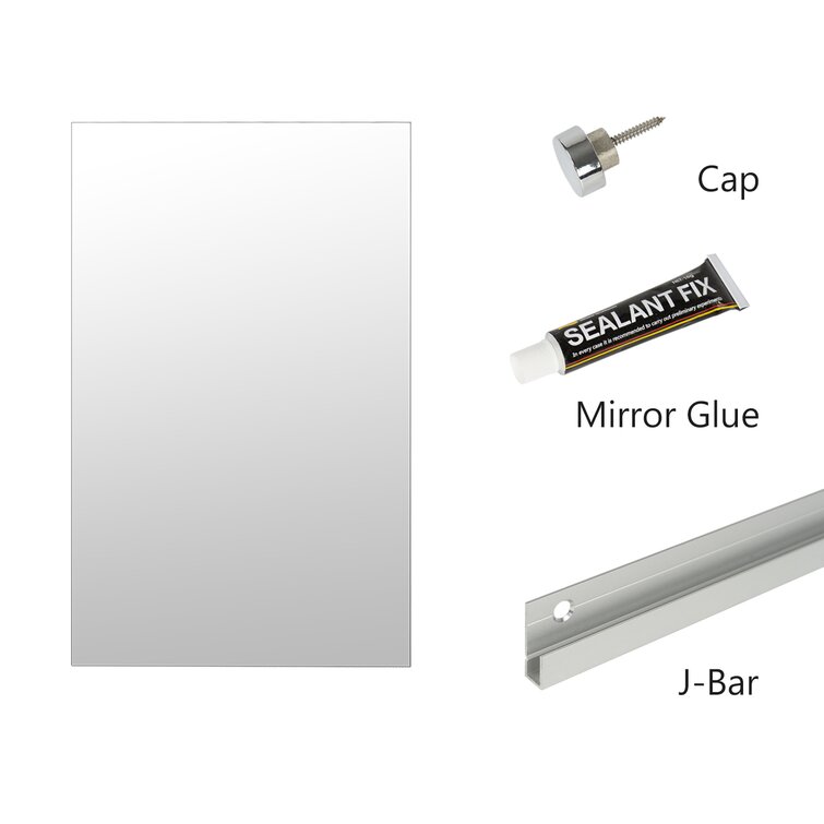 Wall Mounted Activity Mirror, Home Gym Mirror with Flat Polished Edge, 47.2 inch x 31.5 inch, Size: 48 x 32, Silver