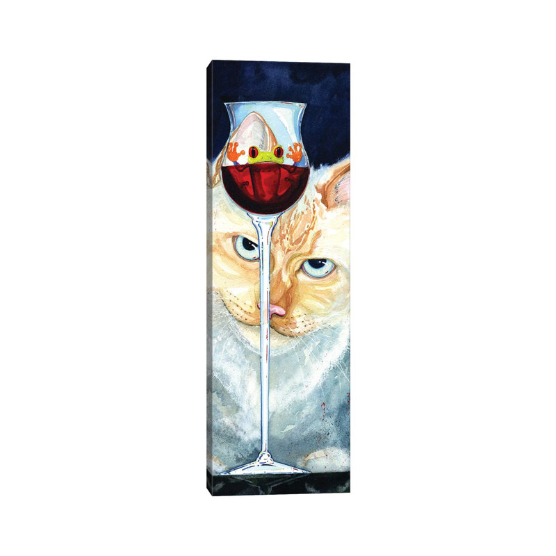 Cat 1 Piece Wrapped Canvas Panoramic Painting, 121.92 cm H x 40.64 cm W x 1.91 cm D