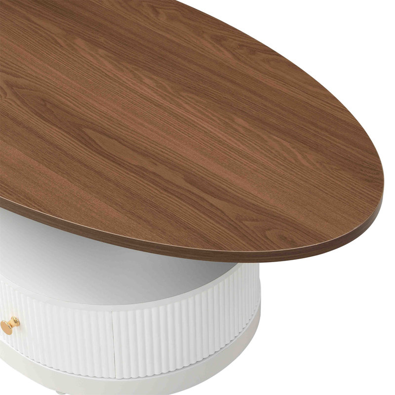 Ensemble de 2 tables basses gigognes Luxury, Blanc