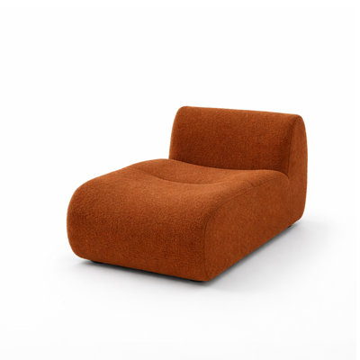 Grossman 33.86'' Modular Armless Chaise (Yellow Brown)