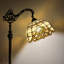 Lampe sur pied Sehnaz Tiffany en verre coloré de style baroque lavande et baroque l 20 po x P 12 po x H 63 po