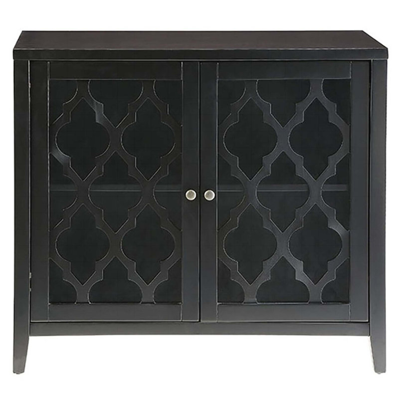 Black Console Table with Shelf Inside
