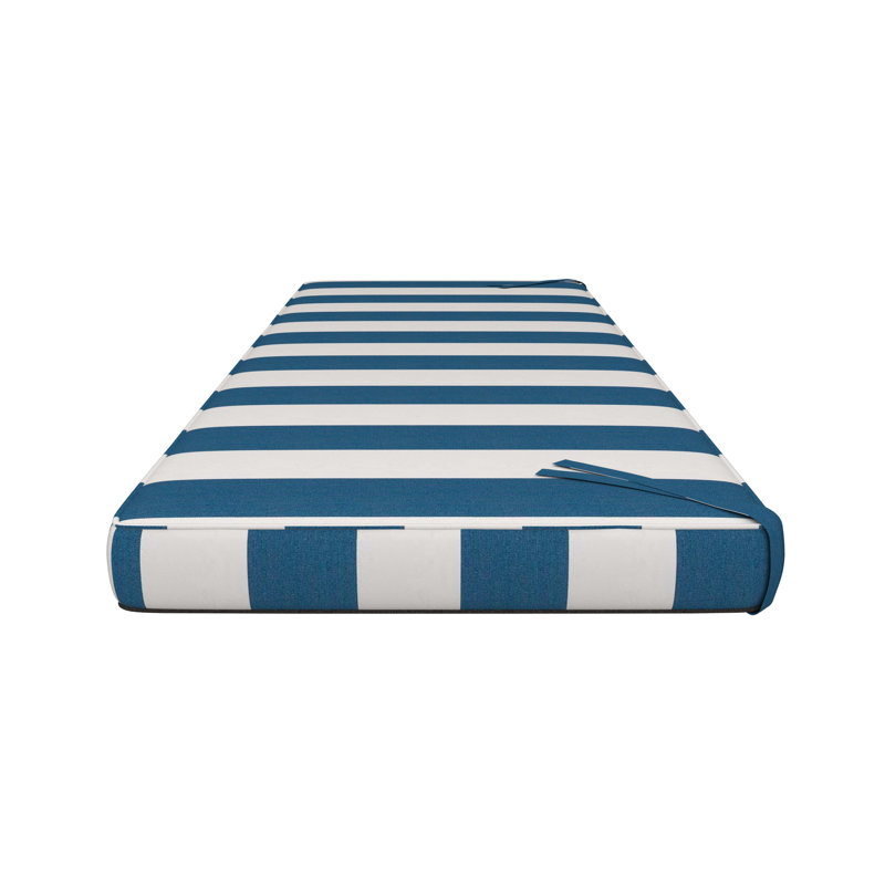 Wayfair Custom Outdoor Bench Cushion With Sunbrella Fabric, 48" W x 18" D, Cabana Classic Black