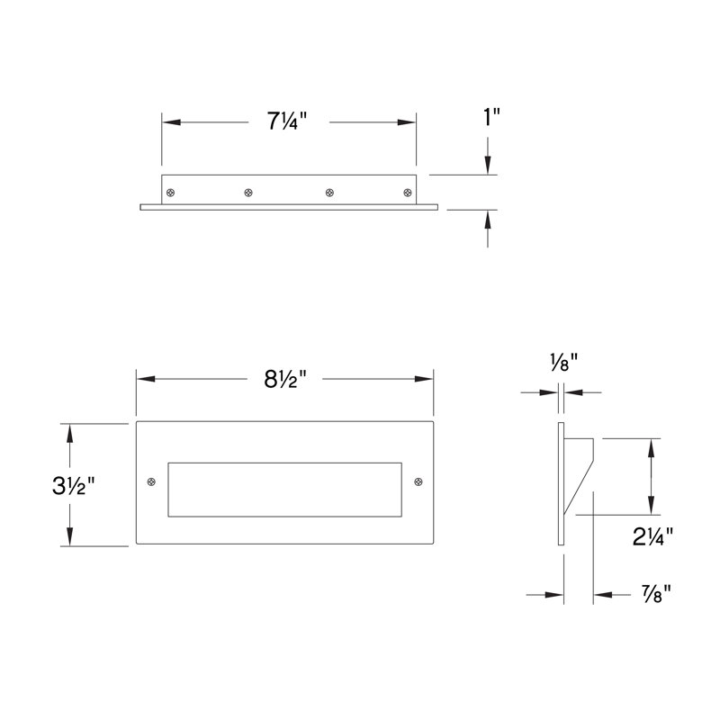 Horizontal Low Voltage Hardwired LED Step Light