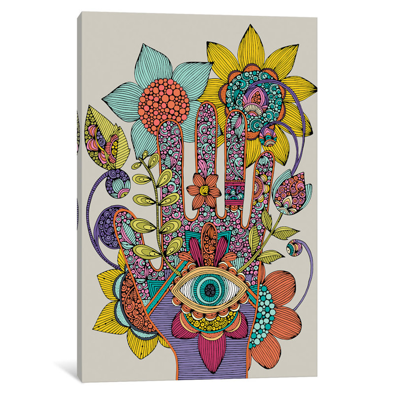 Hamsa by Valentina Harper - Wrapped Canvas Giclee Art Print, 66.04 cm H x 45.72 cm W x 1.91 cm D
