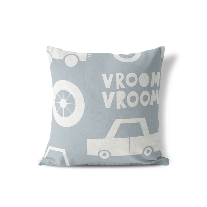 Coussin Vroom, Bleu ardoise / bleu, H 26 po x l 26 po