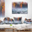 Coussin à motif de givre, paysage imprimé par Winter-249447021-249447022