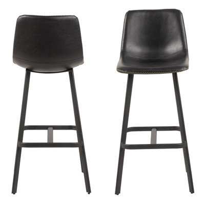 Upholstered Counter Stool with Metal Frame