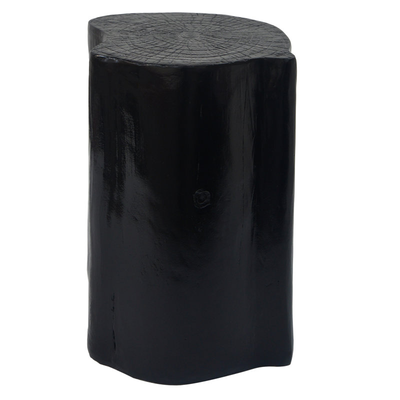 Black 21 Irregular End Table With Split Design, Ideal For Indoor And Outdoor Use, Small Space Adaptable, Fiberglass In Black, Design Decor, 85% 15% Construction,
