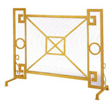 Greek Key Fireplace Screen