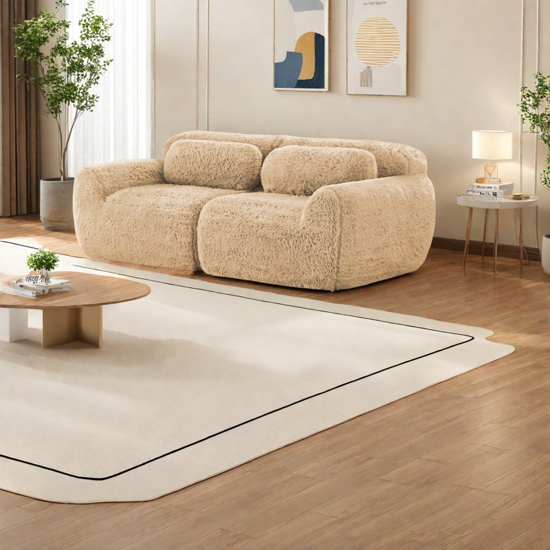 Comfortable Modular Sofas, Plush Light Khaki, Ergonomic Design For Home