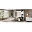 Lit escamotable blanc Queen Size avec bureau intégré, étagères et armoires de rangement, meuble de chambre multifonctionnel gain de place-2007917300
