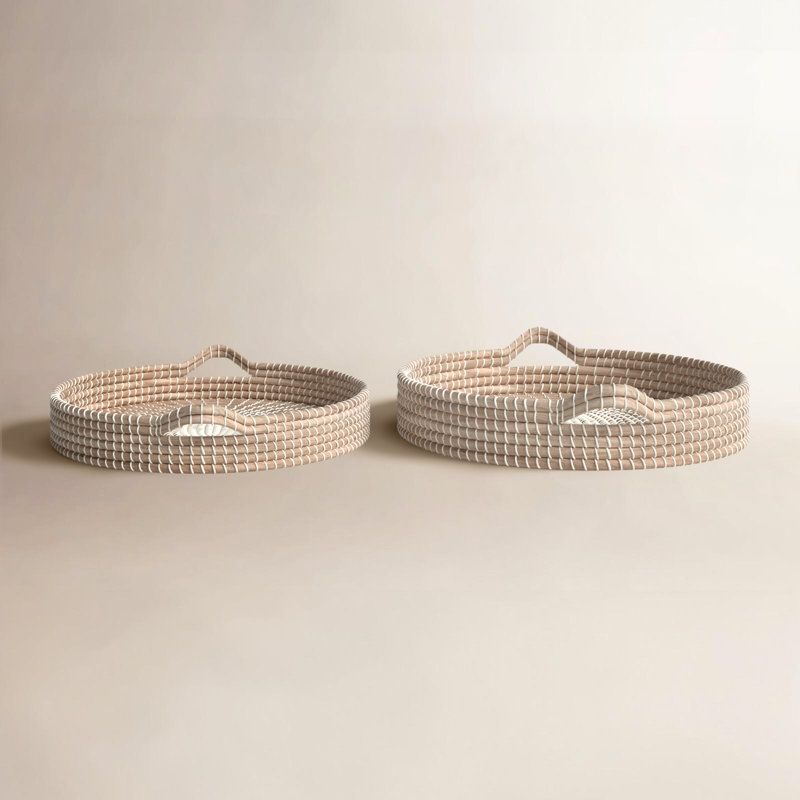 Brookhaven Seagrass Tray - Set of 2