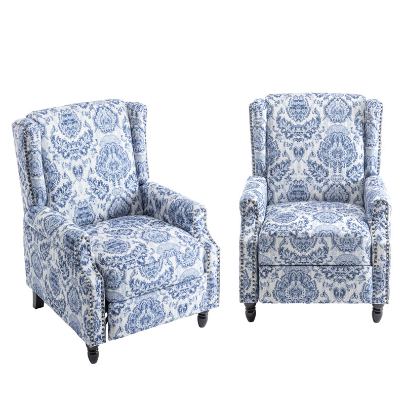 29.13cm Wide Standard Recliner, Navy Floral
