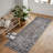 Vintage Washable Area Rug for Bedroom, Distressed Non-Slip Non-Shedding Floral Soft Throw Rugs for Living Room, Dining, Foyer(Brown)-637496308