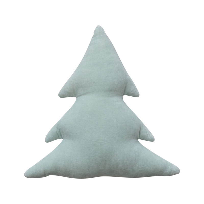 Coussin en coton et velours en forme d'arbre