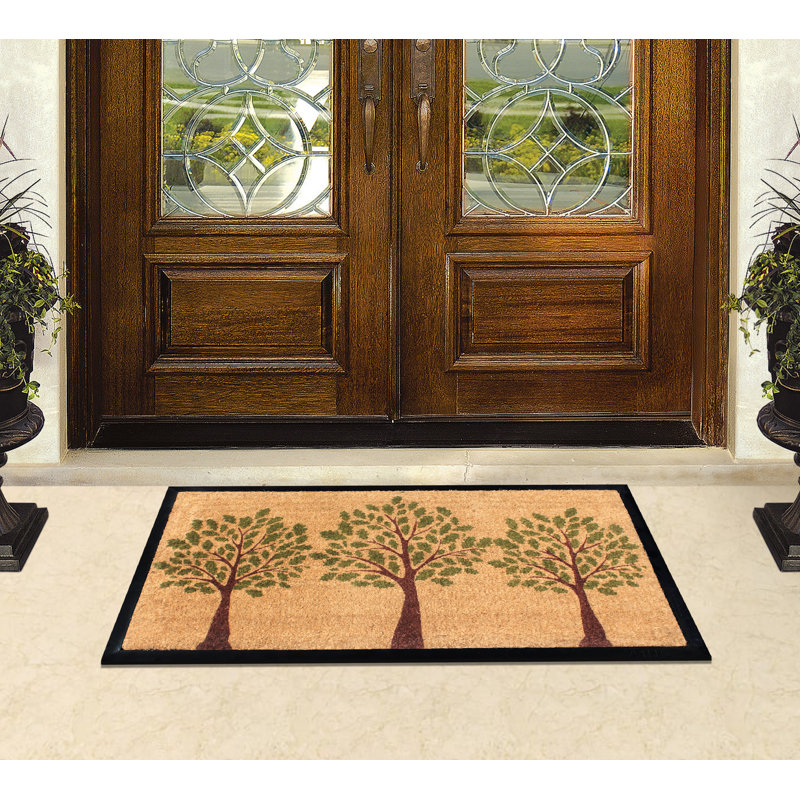 Paillasson Acherby, Vert / Beige