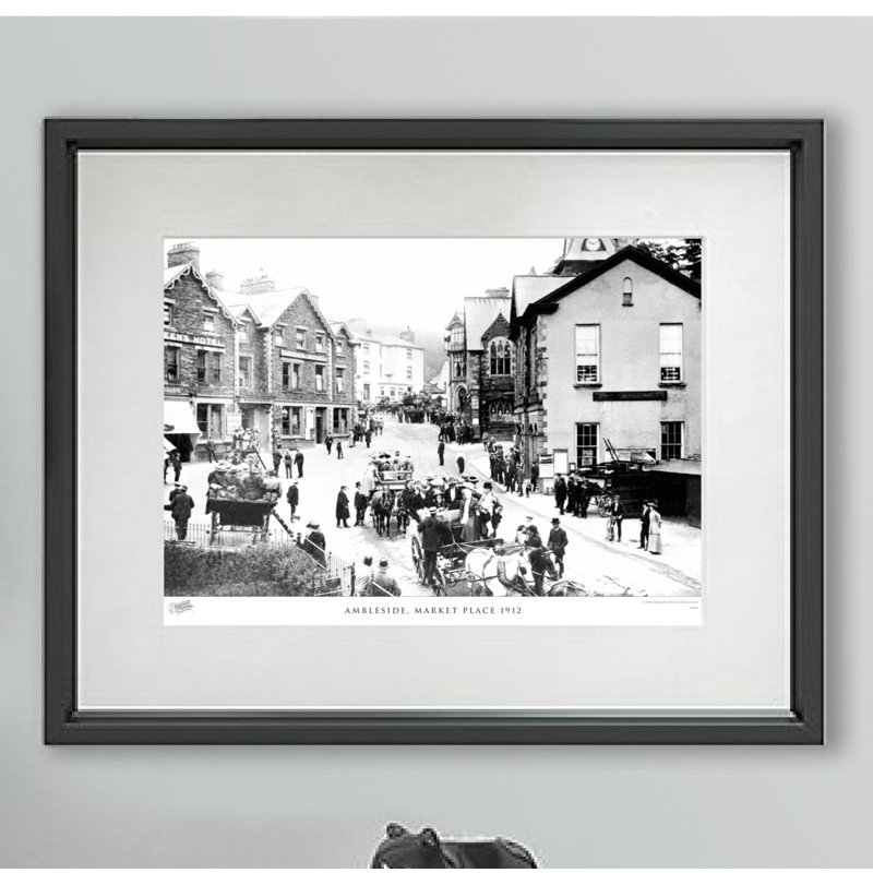 Ambleside, Market Place 1912 by Francis Frith - Single Picture Frame Print, 28cm H x 36cm W x 2.3cm D