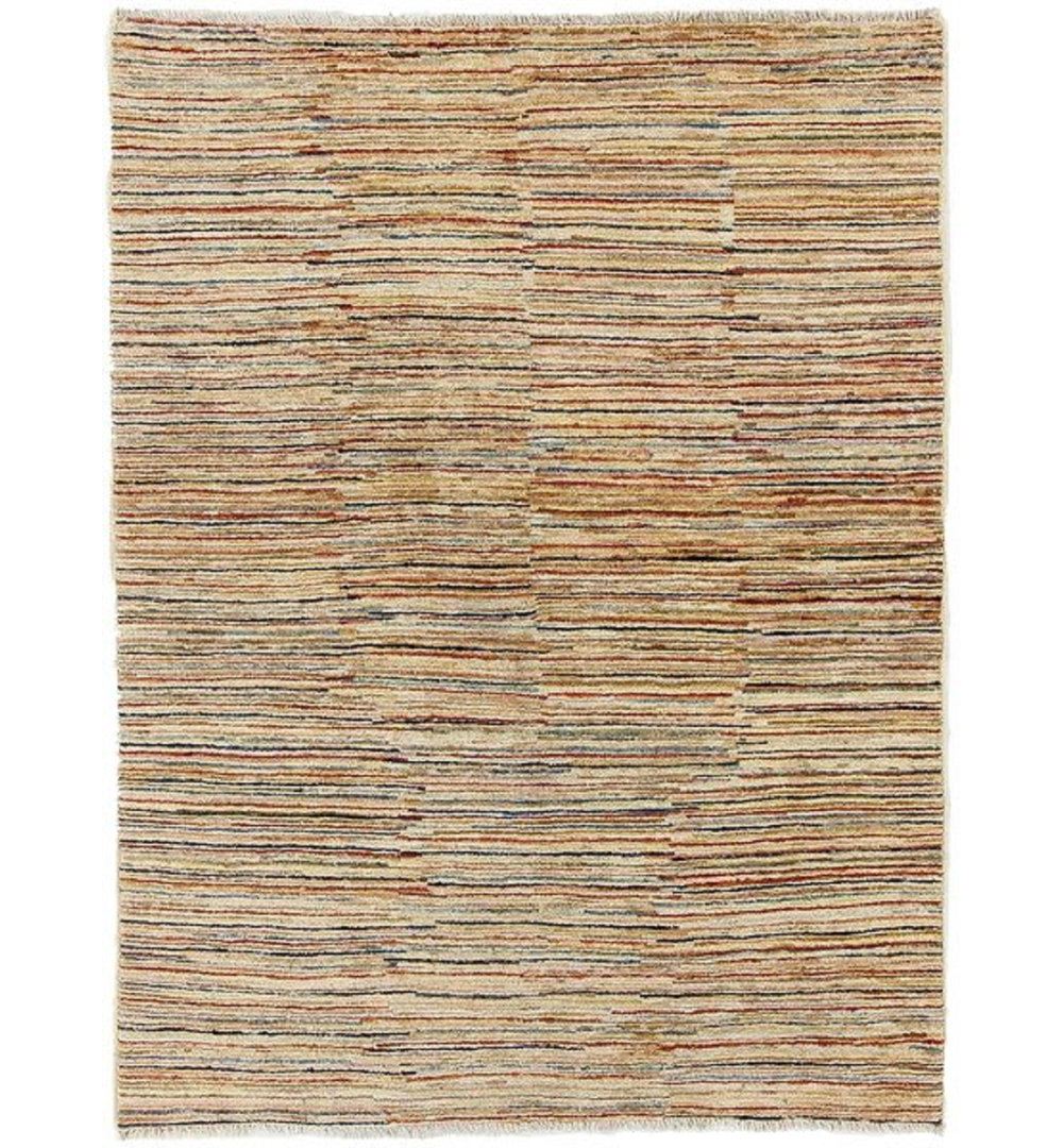 Abstract Wool Hand Woven 141cm X 187cm Area Rug