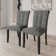 Black Wooden Dining Chair With Linen Cover