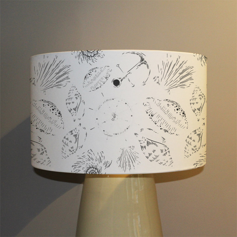Cotton Drum Lamp Shade ( Uno ), 25cm H x 40cm W x 40cm D