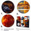 Bouleaux rouges et oranges au bord du lac IV - Impression sur toile-86492532-86492525