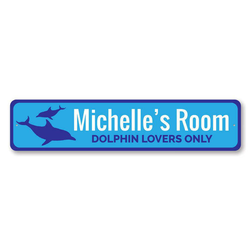 Plaque en aluminium Dolphin, H 4 po x l 18 po x P 0,04 po
