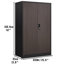 Armoire de rangement en métal avec serrure - Tablette réglable et conception pliante pour le bureau / la maison-2085669115