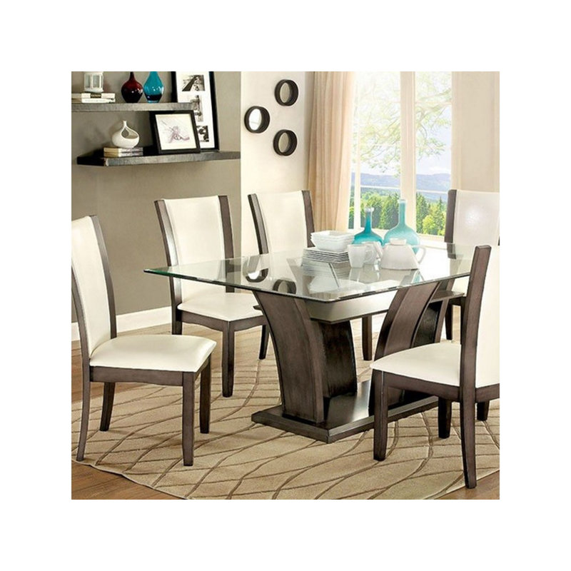 Ikram Glass Top Dining Table