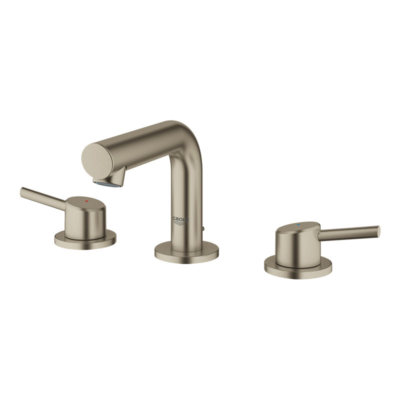 Concetto™ Mid-Arc Widespread Bathroom Faucet with Drain Assembly, Brushed Nickel