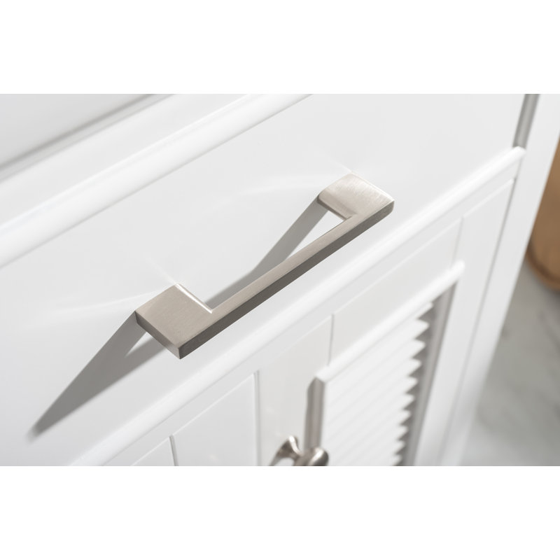 Cameron 24'' Single Bathroom Vanity with Porcelain Top, White