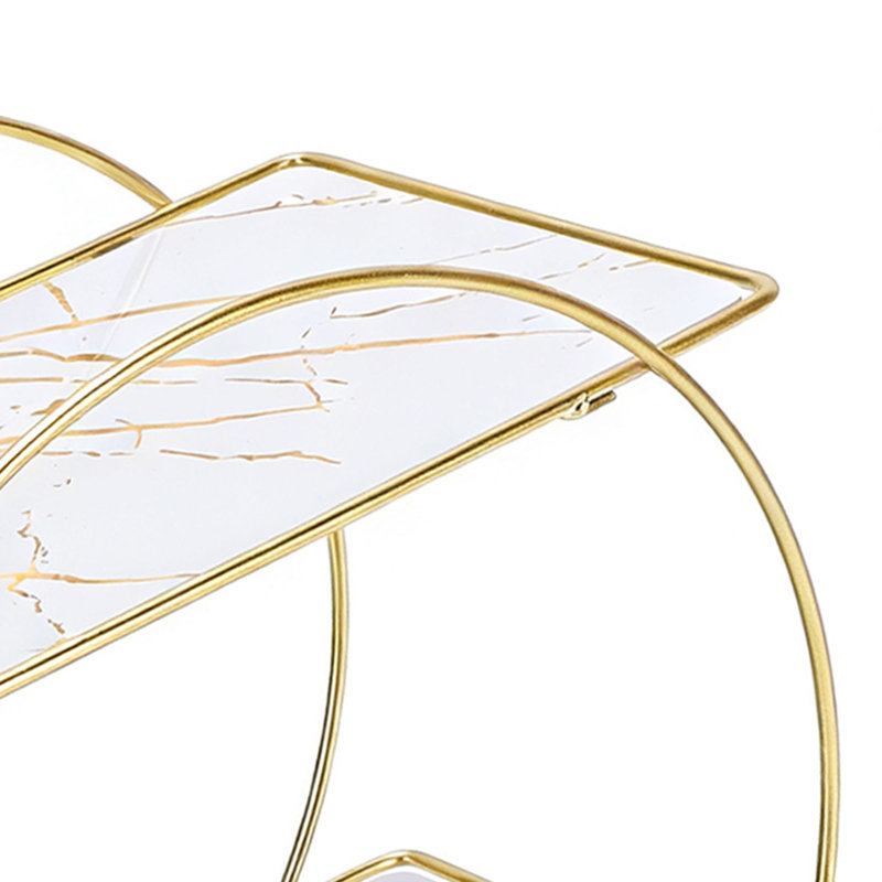 Iron Makeup Organiser, White/Gold