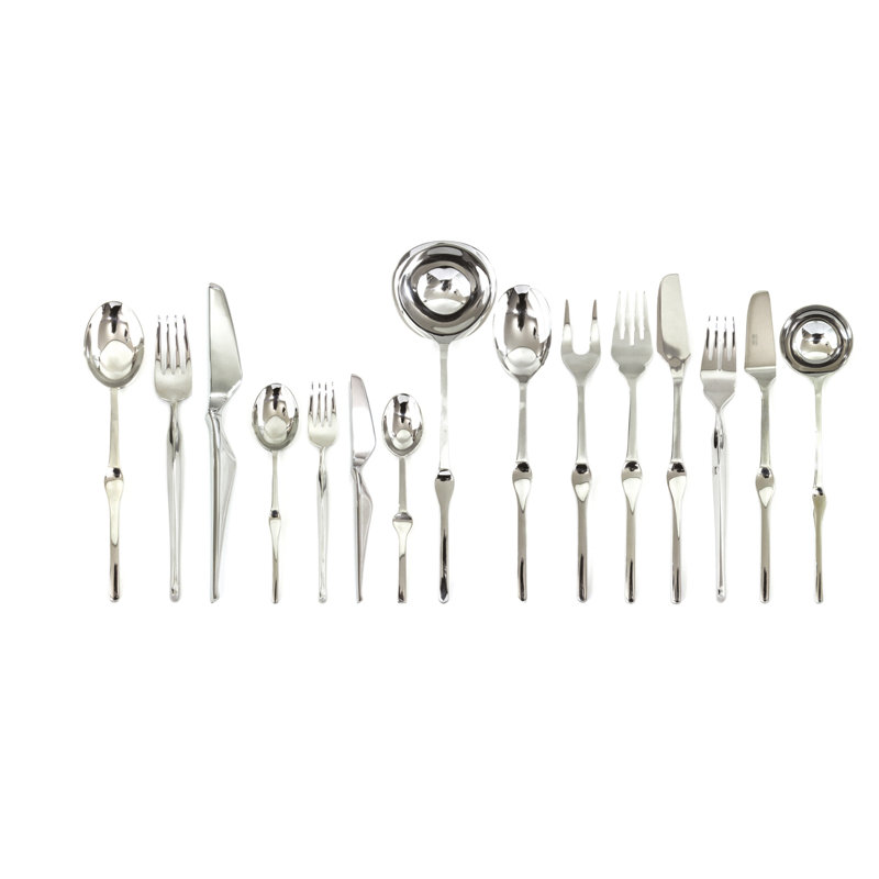 Ergonomica 126 - Piece Stainless Steel Flatware Set - Service for 12