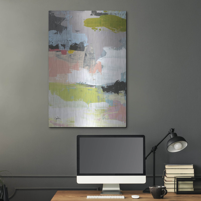 Art mural en métal Winston Porter «The Quiet» par Jan Weiss, H 36 po x l 24 po