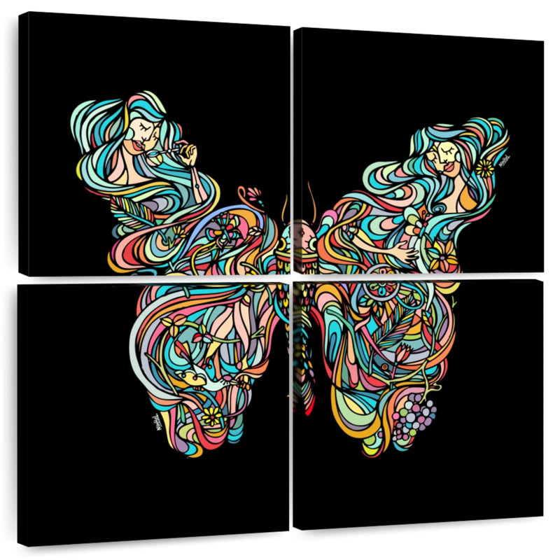 Papillon vibrant Brampt, H 32 po x l 32 po