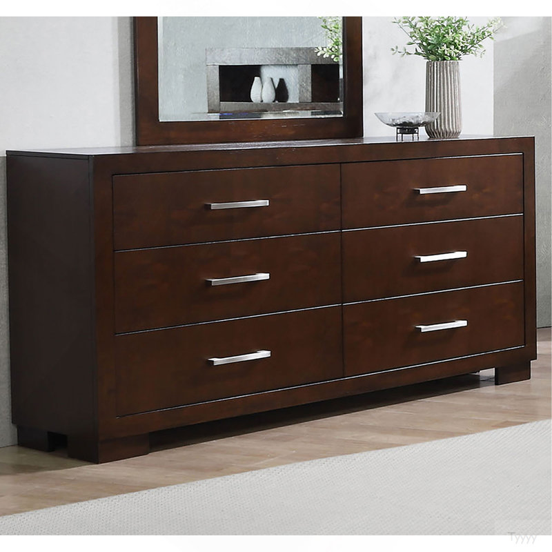 Commode 6 tiroirs Polk Cappuccino, Cappuccino