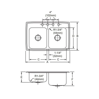 Gourmet 33" x 22" Kitchen Sink